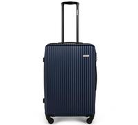 FASSLINE Valise de Voyage Moyenne 66x46x25 cm, 64 l, Bagage Rigide ABS, roulettes 360°, Serrure à Combinaison, poignée télescopique, Taille L, Valise à Coque Rigide à roulettes, Bleu foncé