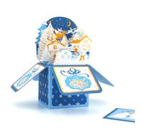 Fassory Carte de Noël 3D avec enveloppe, carte pop-up Merry Christmas (réveillon de Noël)