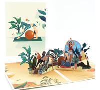 Fassory Carte de yoga pop-up 3D pour femmes et filles, carte d'anniversaire de yoga pour sœur, épouse, petite amie, fille, nièce, amie, collègue (Yoga)