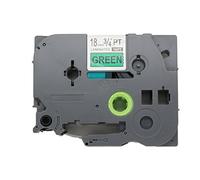 Fassport 1 lot de ruban adhésif noir sur vert compatible avec Brother P-Touch TZ 741 TZe 741 18 mm