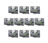 Fassport Lot de 10 rubans adhésifs pour étiquettes de sécurité Brother P-Touch TZ SE5 TZe SE5 24 mm