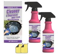 Fast-Acting Heavy-Duty Grill Degreaser Spray, 120ml BBQ Grill Cleaner for Outdoor Grills, Heavy Duty Degreaser Cleaner Spray, All Purpose Heavy Oil Cleaning Agent for Barbecue Grills (2sets)