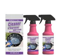 Fast-Acting Heavy-Duty Grill Degreaser Spray, 120ml BBQ Heavy Duty Degreaser Grill Cleaner Spray for Outdoor Grills and Smoker, Safe & Powerful Cleaner for Burnt-on Food(2pcs)