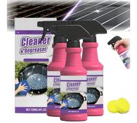 Fast-Acting Heavy-Duty Grill Degreaser Spray, 2026 New BBQ Grill Cleaner Spray, Grills Cleaner Sprays for Stove Top, Drip Pans, Multi-purpose Kitchen Cleaners (3Pcs)