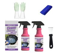 Fast-Acting Heavy-Duty Grill Degreaser Spray, Bbq Grill Cleaner Spray, Degreaser Cleaner Heavy Duty for Outdoor Grills with Gloves,Scraper,Towel, Suitable for Stubborn Grease Stains (2PCS)