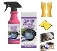 Fast-Acting Heavy-Duty Grill Degreaser Spray, BBQ Grill Cleaner Spray for Outdoor Grills Safe Heavy Duty Cleaner for Burnt Food & Grease Kitchen Stainless Steel, Oven Racks, Griddles (1PC)