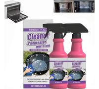 Fast-Acting Heavy-Duty Grill Degreaser Spray,BBQ Grill Degreaser Cleaner Heavy Duty,BBQ Grills Cleaner Spray,All Purpose Heavys Oil Cleaning Agent,Smoker Cleaners for Stains and Stubborn Grease (2)