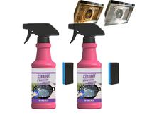 Fast-Acting Heavy-Duty Grill Degreaser Spray,BBQ Grill Degreaser Cleaner Heavy Duty,Smoker Cleaner for Smoky Stains, and Stubborn Grease,All Purpose Heavy Oil Cleaning Agent for Barbecue Grills (2PC)