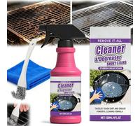 Fast-Acting Heavy-Duty Grill Degreaser Spray, Bbq Grill Degreaser Cleaner Heavy Duty, Smoker Cleaner For Smoky Stains, And Stubborn Grease, Pour L'ExtéRieur Et L'IntéRieur (1PCS)