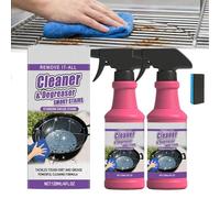 Fast-Acting Heavy-Duty Grill Degreaser Spray, BBQ Grill Degreaser Cleaner Heavy Duty, Smoker Cleaner for Smoky Stains, and Stubborn Grease