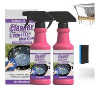 Fast-Acting Heavy-Duty Grill Degreaser Spray, BBQ Grill Degreaser Cleaner Heavy Duty, Smoker Cleaner for Smoky Stains, Stubborn Grease,120ml Spray Nettoyant à Action pour Four, Barbecue, Grills (2Set)