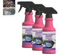 Fast-Acting Heavy-Duty Grill Degreaser Spray,BBQ Grill Degreaser Cleaner Heavy Duty,Spray Dégrasseur Pour Gril,Dégraissant Barbecue Grilles de Cuisson,Four De Cuisson Poêle Plat De Tache Graisse (3PC)