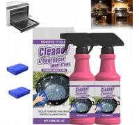 Fast-Acting Heavy-Duty Grill Degreaser Spray,nettoyant grille barbecue,dégraissant barbecue,BBQ Grill Degreaser Cleaner Heavy Duty,Grills Cleaner Spray,Cleaners for Stains and Stubborn Grease (2PC)