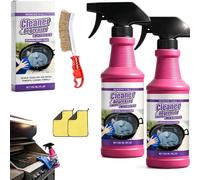 Fast-Acting Heavy-Duty Grill Degreaser Spray, Quick Foaming BBQ Cleaner for Burnt Food, Grease & Smoky Stains | 120ml All-Purpose Grill & Kitchen Heavy Oil Cleaner (2 Pcs)