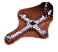 Fast and Furious Collier XXL, en acier inoxydable, sous forme de croix, 60 cm, de qualité supérieure