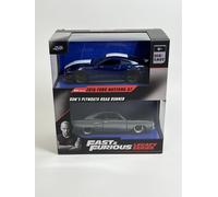 Fast And Furious Double Set Ford MUSTANG Et Plymouth Route Chemin 1:3 2 Jada