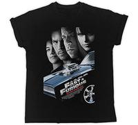 Fast and Furious Movie Poster T-Shirt Mens Unisex Black Tees XXL