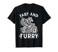 Fast And Furry Funny Moto Rider Biker Raton laveur T-Shirt