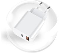 Fast Charger 30w 2 Ports Fast Charge For Iphone 16/16 Pro Max/16 Plus, 16th, 15/15 Pro Max/15 Plus, Samsung Galaxy S25/S24/S23/S22/S21/S20/Ultra, Google Pixel 9/8/7/6/5/4/3 And More With