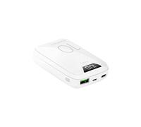 Fast Charger - Banque d'alimentation - 10000 mAh - 2.4 A - 2 connecteurs de sortie (USB, USB-C) - blanc