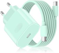Fast Charger For Iphone 16/16 Pro/16 Pro Max/16 Plus/15/15 Pro/15 Pro Max/15 Plus/Ipad P Ro/Ipad Air, 27W Usb C Tip Ac Adapter Plug With 2M Usb-C Cable (Green)