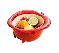 Fast Drain Colander - Thick Mesh Strainer Bowl, Kitchen Prep Tool for Rinsing, Food Washing Gear, Kitchen Draining Piece with Wide Handle Design, Straining Tool for Filtering Washing and Draining