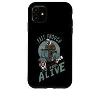 Fast Enough to Feel Alive Scooter Squelette Rétro Coque pour iPhone 11