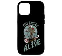 Fast Enough to Feel Alive Scooter Squelette Rétro Coque pour iPhone 12/12 Pro