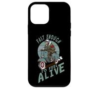 Fast Enough to Feel Alive Scooter Squelette Rétro Coque pour iPhone 12 Mini