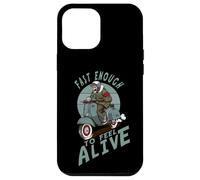 Fast Enough to Feel Alive Scooter Squelette Rétro Coque pour iPhone 12 Pro Max