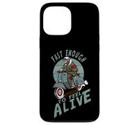 Fast Enough to Feel Alive Scooter Squelette Rétro Coque pour iPhone 13 Pro Max