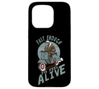 Fast Enough to Feel Alive Scooter Squelette Rétro Coque pour iPhone 15 Pro