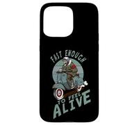Fast Enough to Feel Alive Scooter Squelette Rétro Coque pour iPhone 15 Pro Max