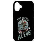 Fast Enough to Feel Alive Scooter Squelette Rétro Coque pour iPhone 16 Plus