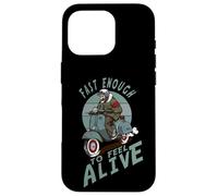 Fast Enough to Feel Alive Scooter Squelette Rétro Coque pour iPhone 16 Pro