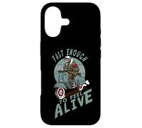 Fast Enough to Feel Alive Scooter Squelette Rétro Coque pour iPhone 17