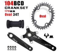 Fast F-Pédalier De Vélo,Manivelle 170mm,Commencerbcd,Plateau Large Et Étroit,Disque Naret Rond,Jowheel,Compatible Avec Wintermano Et Sram - Type Bk Crank Bb Oval 34t-170mm
