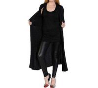 Fast Fashion - Cardigan Manches Longues Petit Ami Plaine Maxi Ouvert Long - Femmes