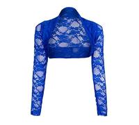 Fast Fashion - Haussement Manches Longues Floral Devant De Dentelle Bolero Ouverte - Femmes