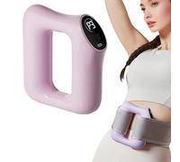 Fast Fat Burning Yoga Ring Massager, Multifunctional Full-Body Fascia Ring, 5 Modes & Adjustable Intensity, Full-Body Deep Tissue Vibration for Muscle Knot Recovery Relaxation (Pink)