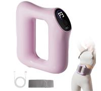 Fast Fat Burning Yoga Ring Massager, Multifunctional Full-Body Fascia Ring, Adjustable 3 Modes 5 Levels of Intensity Massage, With Hands-Free Strap, Ergonomic (Pink)