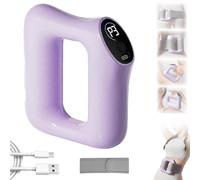 Fast Fat Burning Yoga Ring Massager, Multifunctional Full-Body Fascia Ring, Adjustable 3 Modes 5 Levels, Ergonomic Electric Fascia Massager, with Hands-Free Strap, Digital Display (Purple)