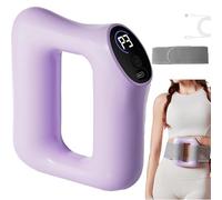 Fast Fat Burning Yoga Ring Massager, Multifunctional Full-Body Massager Ring, 5 Modes and 3 Levels, Slimming Belt for Belly, Portable Cordless for Home Travel (Purple)
