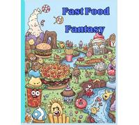 Fast Food Fantasy: Food Themed Coloring Book for Kids