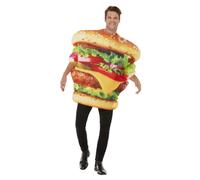 Fast Food Hamburger Costume pour Hommes Femmes Tout en Un Déguisement Cerf Nuit
