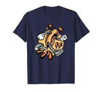 Fast Food Retro Fun & Flavor-Packed Hot Dog On The Run Fast Food T-Shirt