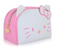 Fast Forward Trousse de maquillage Hello Kitty, Stitch ou Minnie Mouse pour femme | Trousse de toilette de voyage Minnie Mouse en cuir synthétique pour femme, Hello Kitty - Blanc