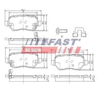 FAST FT29524 Kit de plaquettes de frein, frein à disque pour CHEVROLET,KIA,OPEL,