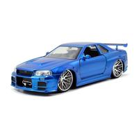 Jada Modèle Réduit en Métal : Voiture Fast & Furious 1/24 : Brian's Nissan Skyline GT-R (R34)