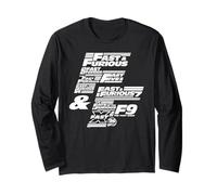 Fast & Furious 25th Anniversary Franchise Logo Stack Manche Longue